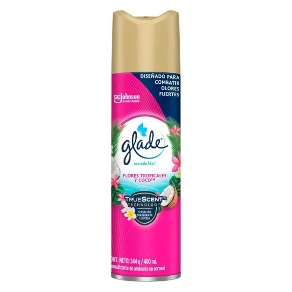 Aromatizante Glade flores tropicales y coco 400ml