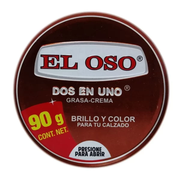 Grasa en Crema para Calzado Cafe Oscuro El Oso 90gr