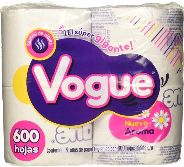 Higienico Vogue 600 Hojas con 4 Rollos