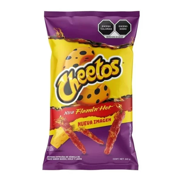 Botana Sabritas Cheetos Xtra Flamin´Hot sabor chile y limón 240 g