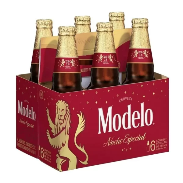 Six de Cerveza ámbar Modelo noche especial botellas de 355 ml c/u