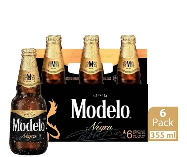 Six de Cerveza oscura Negra Modelo 6 botellas de 355 ml c/u