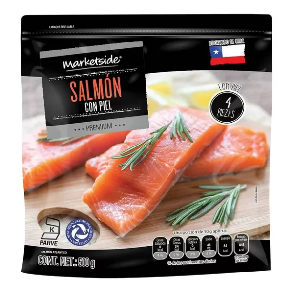 Salmon con Piel Marketside 500gr