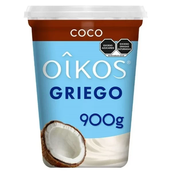 Yoghurt griego Oikos con coco rallado 900 g