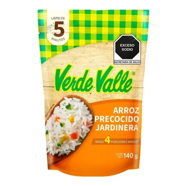 Arroz Verde Valle precocido jardinera 140 g