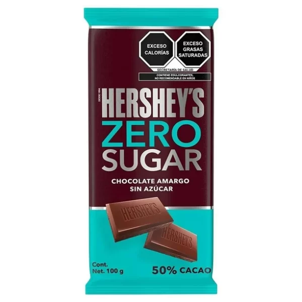 Barra de chocolate Hershey's amargo sin azúcar de 100 g