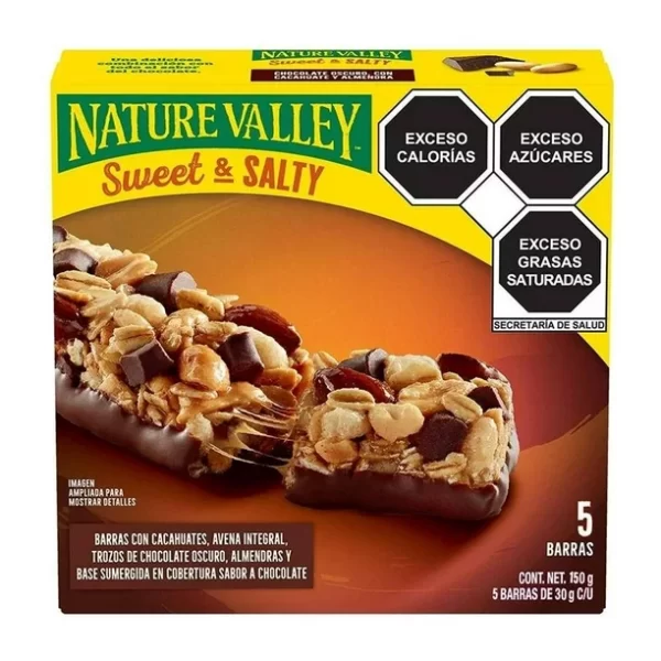 Barras de granola Nature Valley sweet and salty chocolate 5 pzs