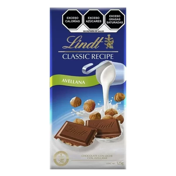 Chocolate con leche Lindt Classic Recipe con avellana 125 g