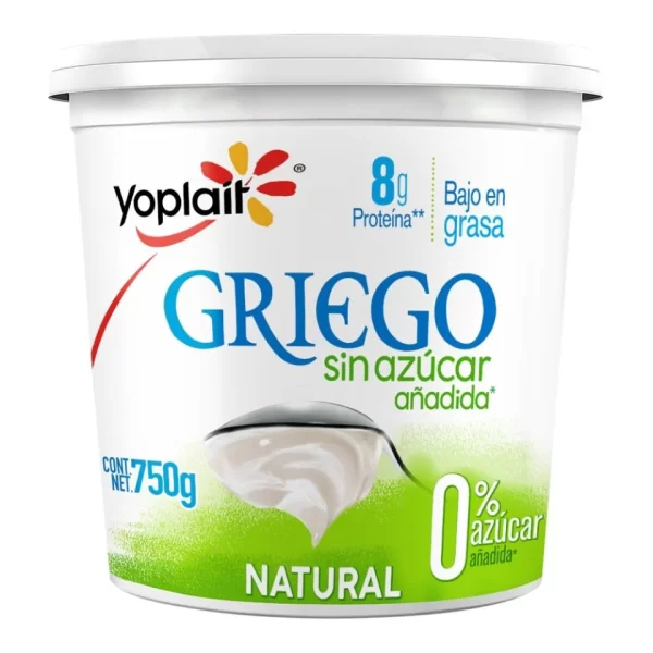 Yogurt Griego natural sin azúcar añadida Yoplait 750 g