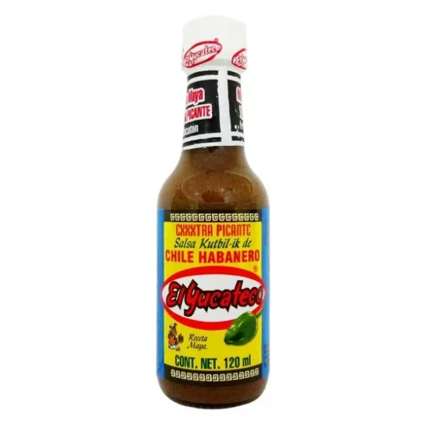 Salsa extra picante El Yucateco chile habanero 120 ml