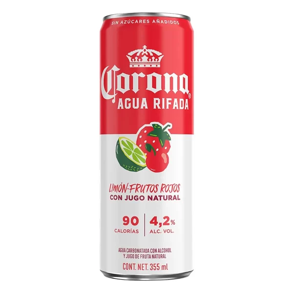 Seltzer Corona Agua Rifada Frutos Rojos 355 ml