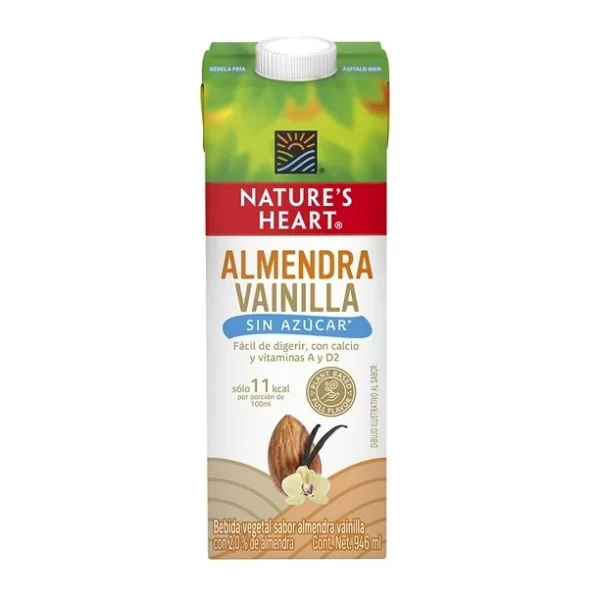 Bebida vegetal Nature's Heart sabor almendra vainilla sin azúcar 946 ml