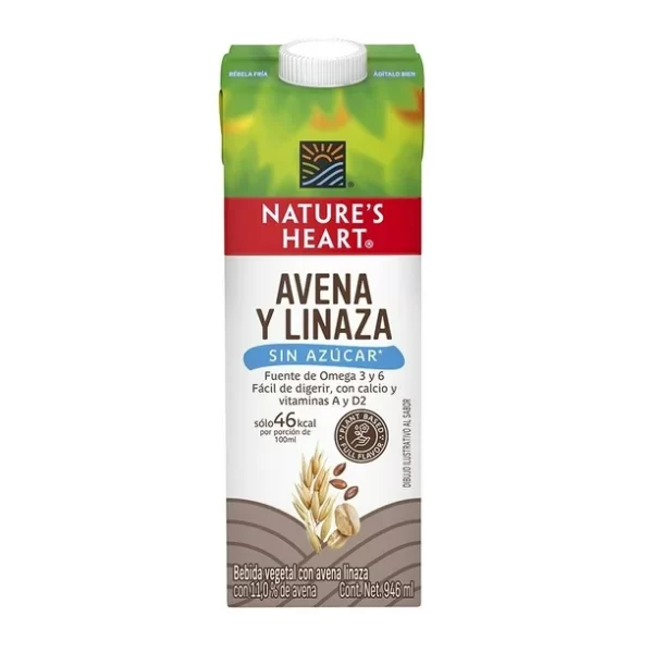 Bebida vegetal Nature´s Heart con avena linaza 946 ml