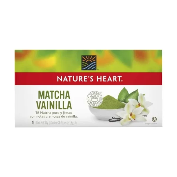 Té matcha Nature's Heart vainilla 20 sobres de 1.5 g c/u