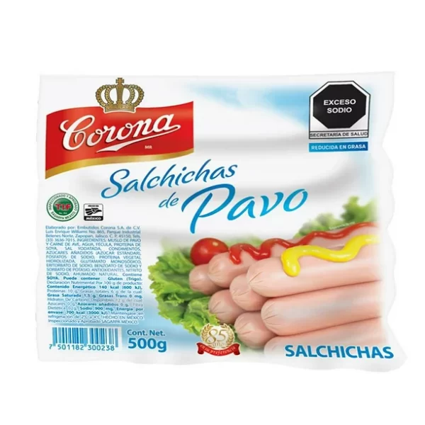 Salchicha de pavo Corona 500 g