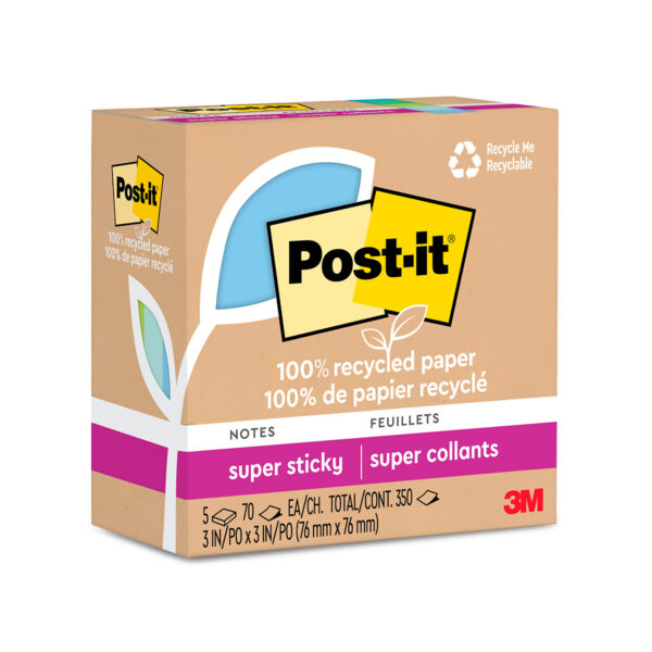 Notas Adhesivas 3M Post-It Super Sticky Tropic / Colores surtidos / 7.6 x 7.6 cm