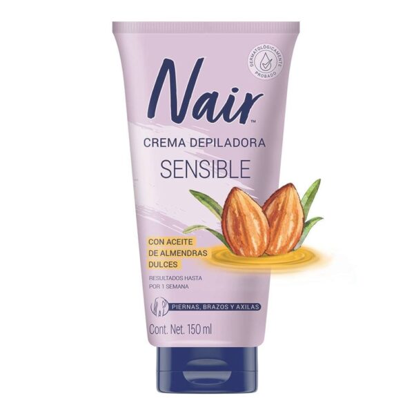 Crema depiladora Nair corporal piel sensible con aceite de almendras 150 ml