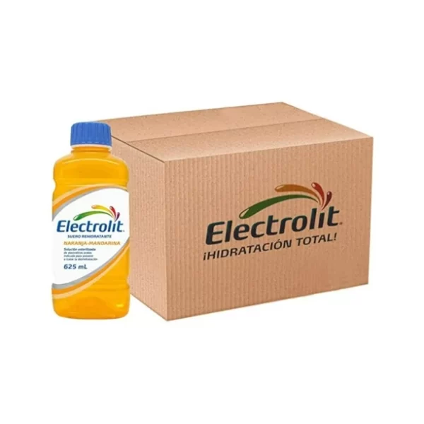 Suero Electrolit Naranja Mandarina 625 ml Caja con 12 piezas