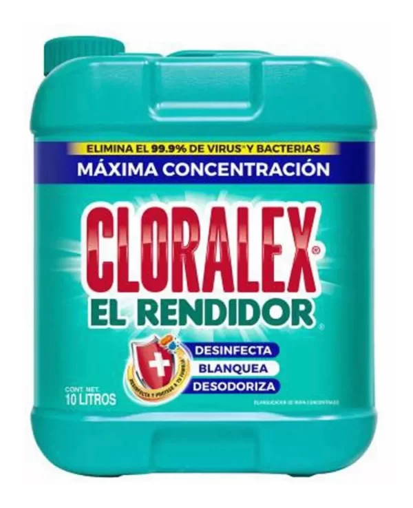 Blanqueador Líquido Desinfectante Cloralex® El Rendidor 10 L