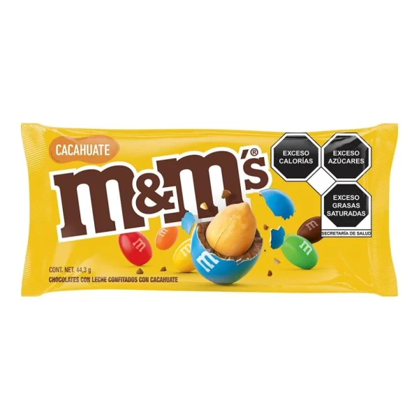 Dulce Chocolate M&M Cacahuate 44gr