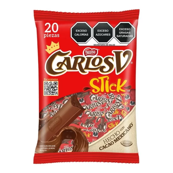 Dule Chocolate Carlos V Stick Con 20 Piezas