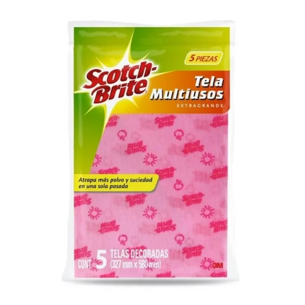 Tela multiusos Scotch Brite 3M extra grande 5 pzas