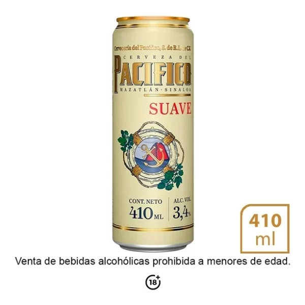 Cerveza Pacifico Suave 410 ml