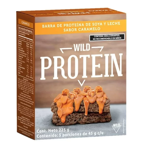 Barra de proteína Wild Foods Wild Foods caramelo 5 pzas 45 g c/u