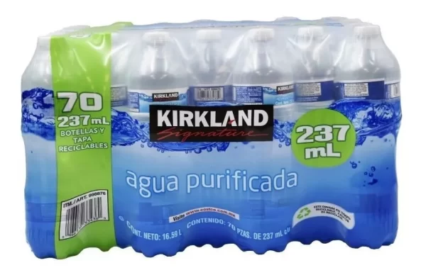 Agua Purificada Kirkland Signature  70pz de 237 Ml