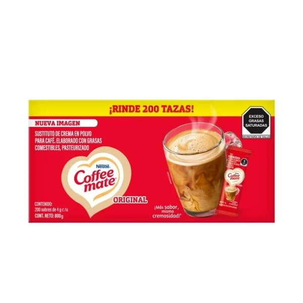 Sustituto de Crema Coffee Mate Nestlé 200 pzas de 4 g