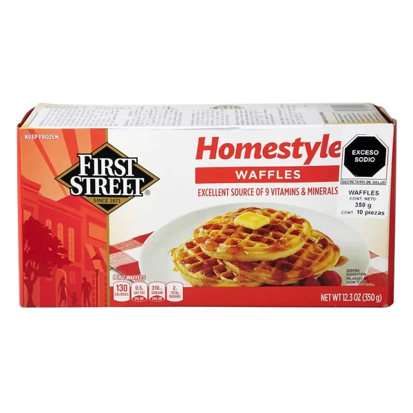 Waffles First Street Estilo Casero 350g