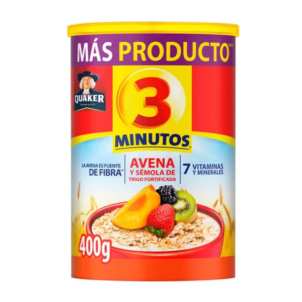 Avena 3 Minutos Bote 400Gr