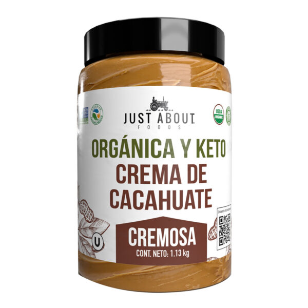 Crema De Cacahuate Organica y Keto 1.13kg