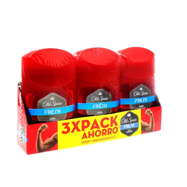 Desodorante en Barra Bar Fresh Old Spice 50gr pack 3 Piezas