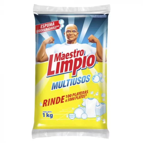 Detergente en Polvo Maestro Limpio Regular 1kg