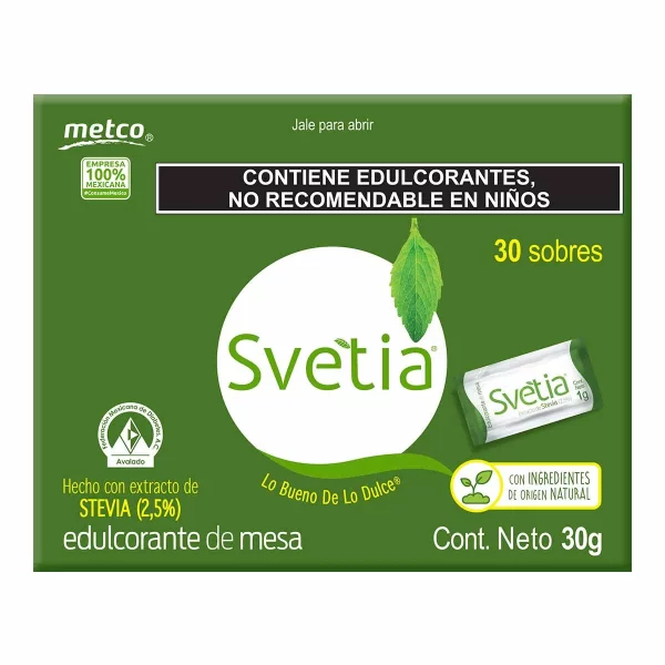 Endulzante Stevia Metco con 30 Sobres