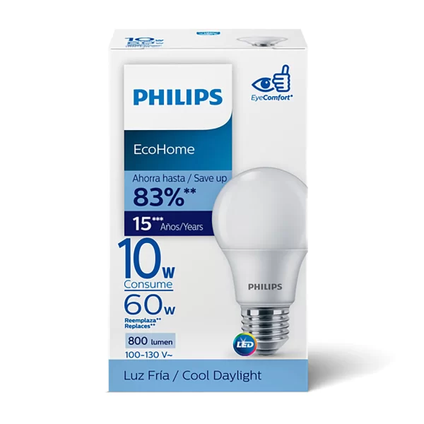 Foco Ecohome Led Philips Luz Fria 10W