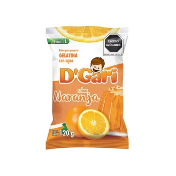 Gelatina D'gari naranja 120 g