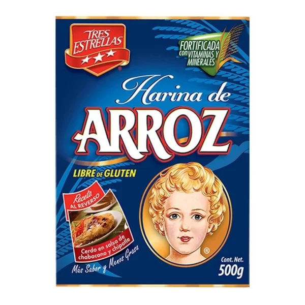 Harina de Arroz 3 Estrellas 500 gramos