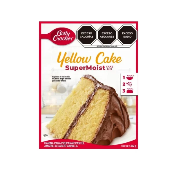 Harina para Pastel Yellow Betty Crocker 432 gramos