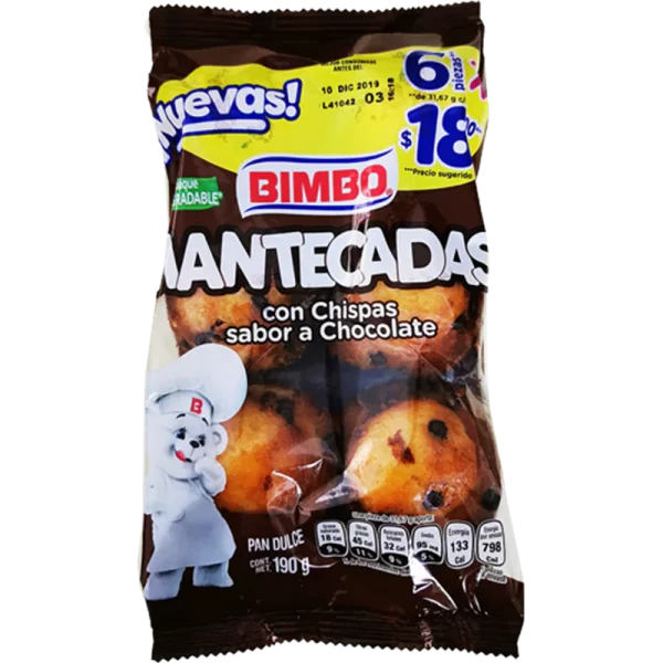 Mantecadas Con Chispas De Chocolate Bimbo 190g