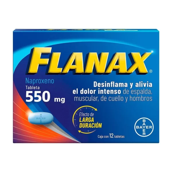 Medicamento Flanax 550MG Con 12 Piezas