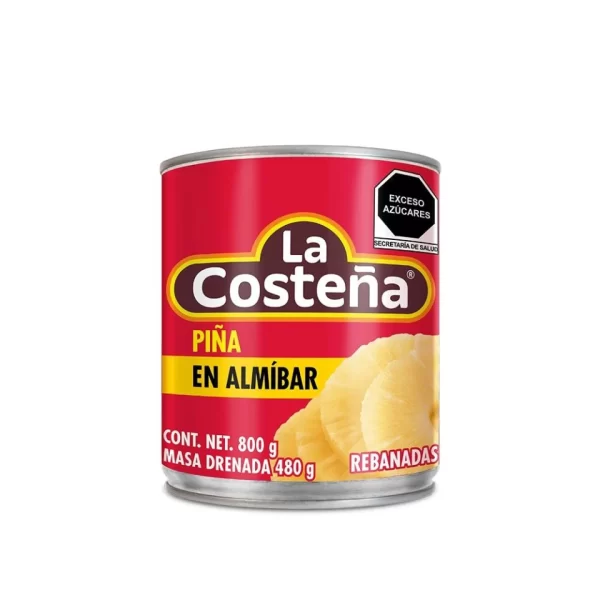 Piña En Almibar Rebanadas La Costeña 800G