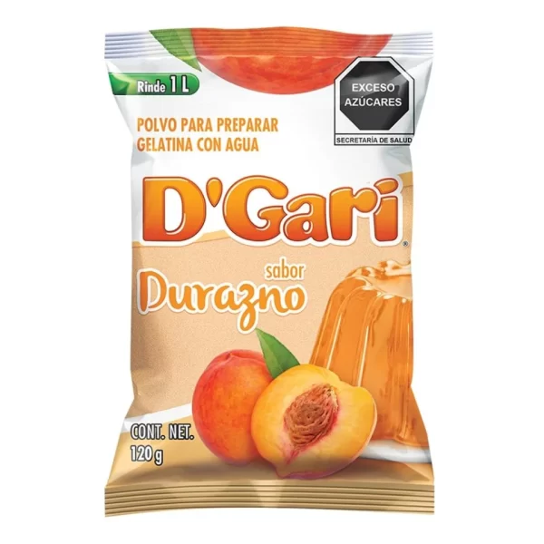 Polvo Para Preparar Gelatina Dgari Durazno 120g