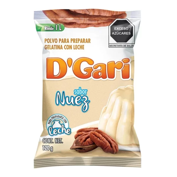 Polvo Para Preparar Gelatina Dgari Nuez 120g