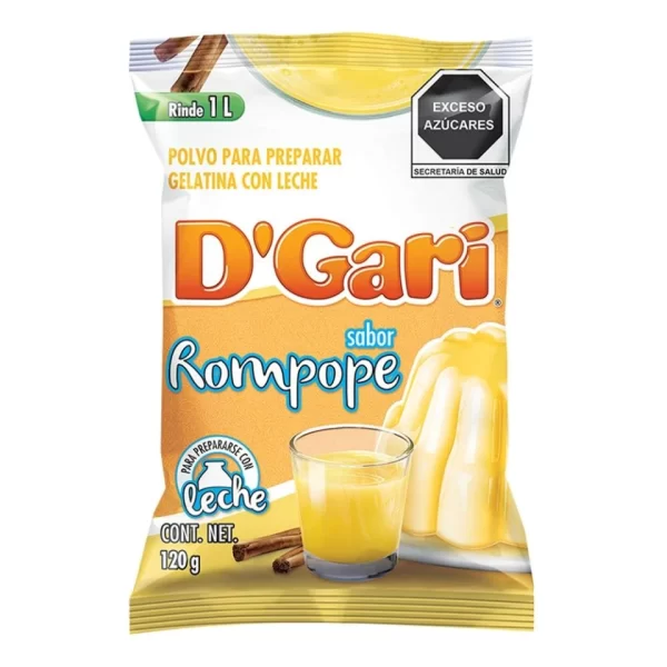 Polvo Para Preparar Gelatina Dgari Rompope 120g