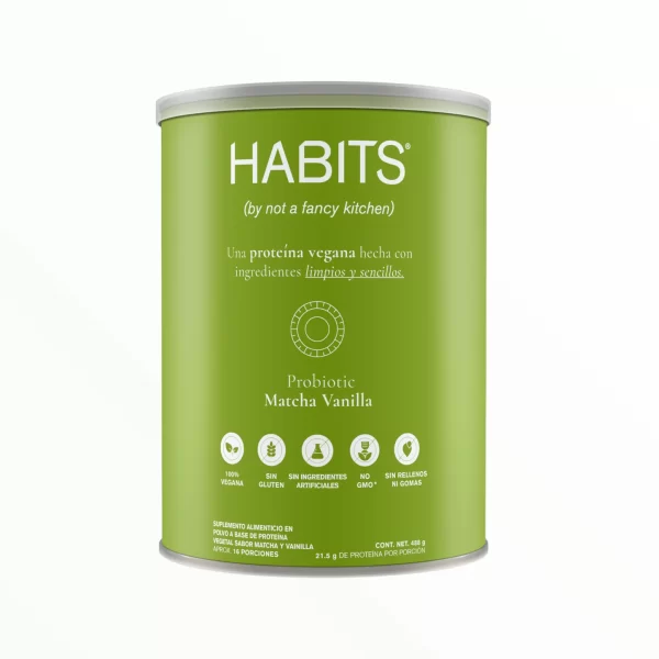 Proteina Vegetal Sabor Matcha Vainilla Habits 488gr