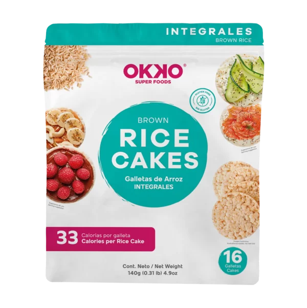 Brown Rice Cakes Galletas de Arroz Integrales Okko 140gr