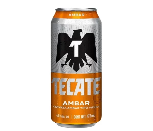 Cerveza Tecate Ambar Lata 473ml