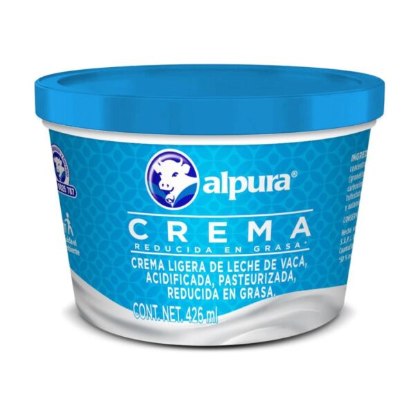 Crema Acida Baja en Grasa Alpura 426ml